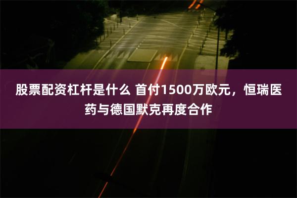 股票配资杠杆是什么 首付1500万欧元，恒瑞医药与德国默克再度合作