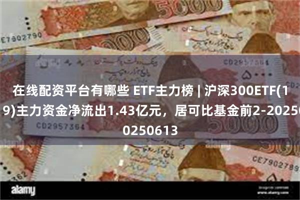 在线配资平台有哪些 ETF主力榜 | 沪深300ETF(159919)主力资金净流出1.43亿元，居可比基金前2-20250613